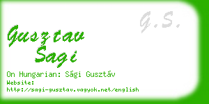 gusztav sagi business card